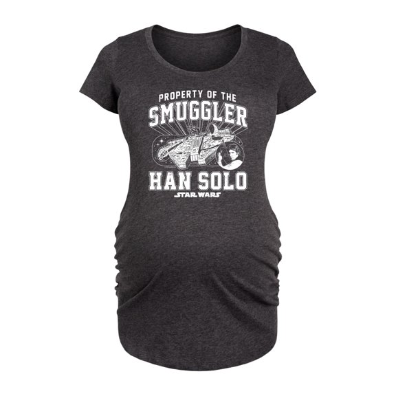 Star Wars - Property Of The Smuggler Han Solo - Maternity Scoop Neck Tee