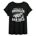 thumbnail image 1 of Star Wars - Property Of The Smuggler Han Solo - Women's Oversized Tee, 1 of 5