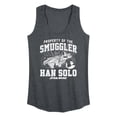 thumbnail image 1 of Star Wars - Property Of The Smuggler - Women's Racerback Graphic Tank, 1 of 3