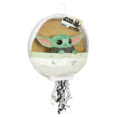 Star Wars Pull String The Child Baby Yoda Pinata, 17.5" x 17.5"