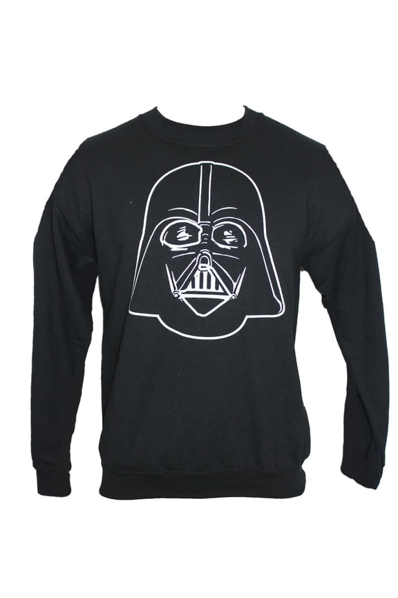 Pullover  Sweatshirt - Darth Vader Line Drawing Face (Large)