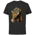 thumbnail image 1 of Star Wars R2-D2 Artoo-Deetoo Droid Floral Garden Reimagined - Short Sleeve Cotton T-Shirt for Adults - Customized-Black, 1 of 5