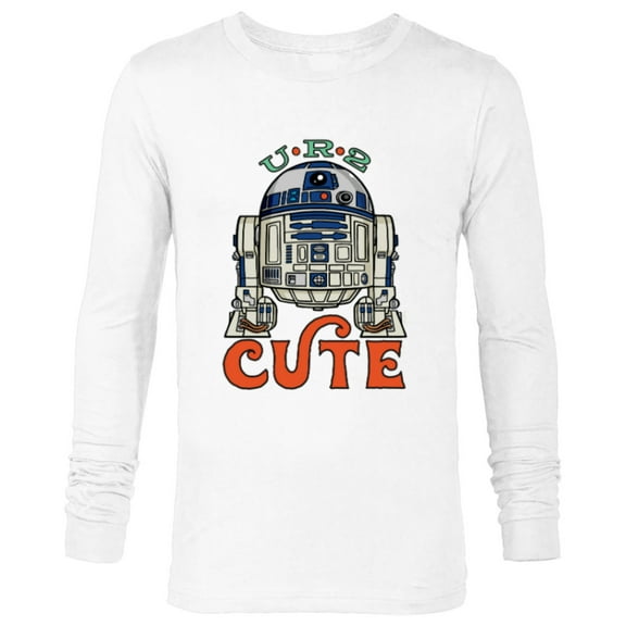 Star Wars R2-D2 Artoo-Deetoo Droid U-R-2 CUTE - Long Sleeve T-Shirt for Men - Customized-White
