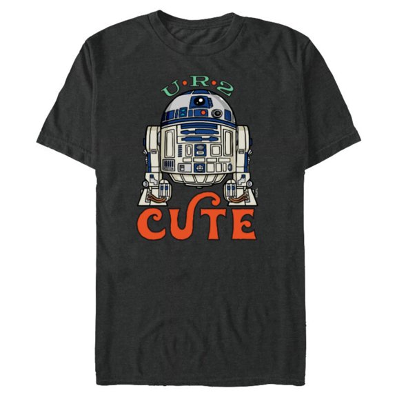 Star Wars R2-D2 Artoo-Deetoo Droid U-R-2 CUTE - Short Sleeve Blended T-Shirt for Adults - Customized-Dark Heather