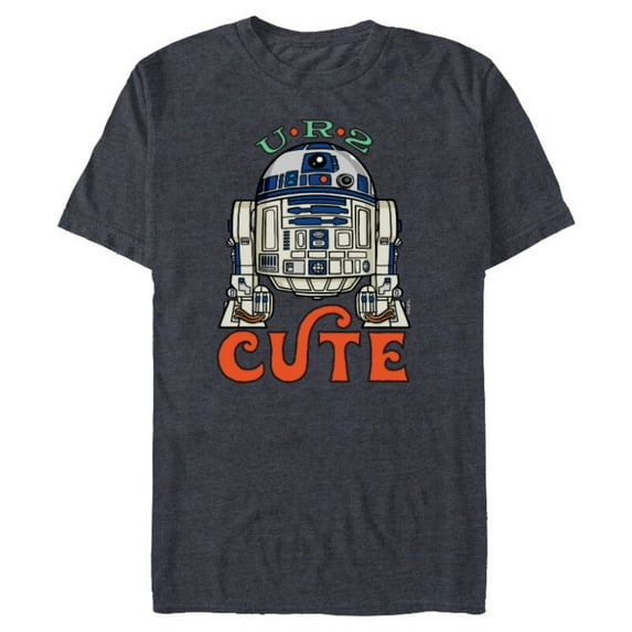 Star Wars R2-D2 Artoo-Deetoo Droid U-R-2 CUTE - Short Sleeve Blended T-Shirt for Adults - Customized-Navy Heather