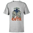 thumbnail image 1 of Star Wars R2-D2 Artoo-Deetoo Droid U-R-2 CUTE - Short Sleeve T-Shirt for Kids - Customized-Athletic Heather, 1 of 5