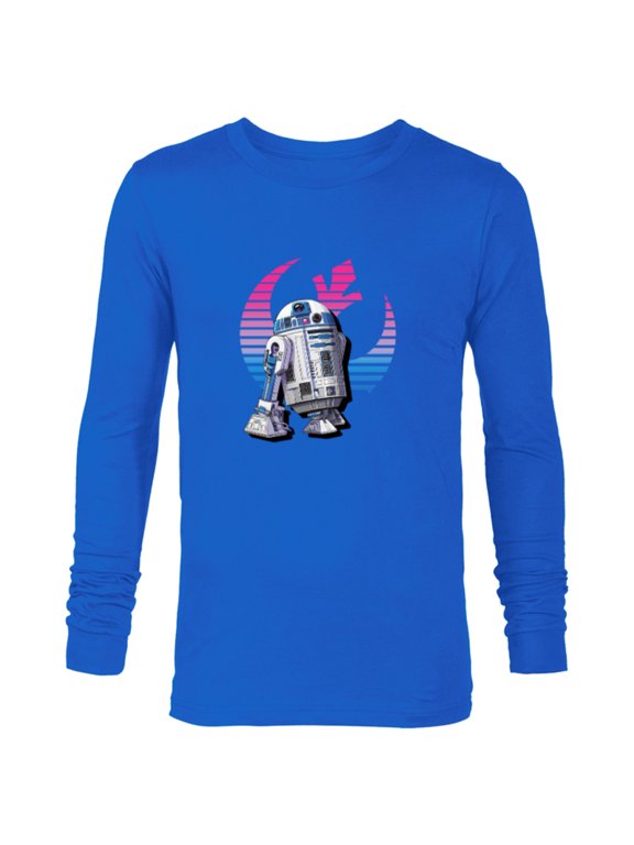 R2-D2 Astromech Droid Rebel Alliance Starbird- Long Sleeve T-Shirt for Men - Customized-Navy
