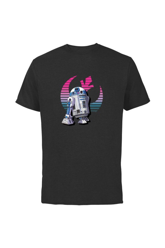 R2-D2 Astromech Droid Rebel Alliance Starbird- Short Sleeve Cotton T-Shirt for Adults - Customized-Black