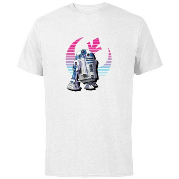 Star Wars R2-D2 Astromech Droid Rebel Alliance Starbird- Short Sleeve Cotton T-Shirt for Adults - Customized-White