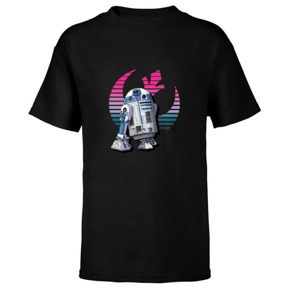 Star Wars R2-D2 Astromech Droid Rebel Alliance Starbird- Short Sleeve T-Shirt for Kids - Customized-Black