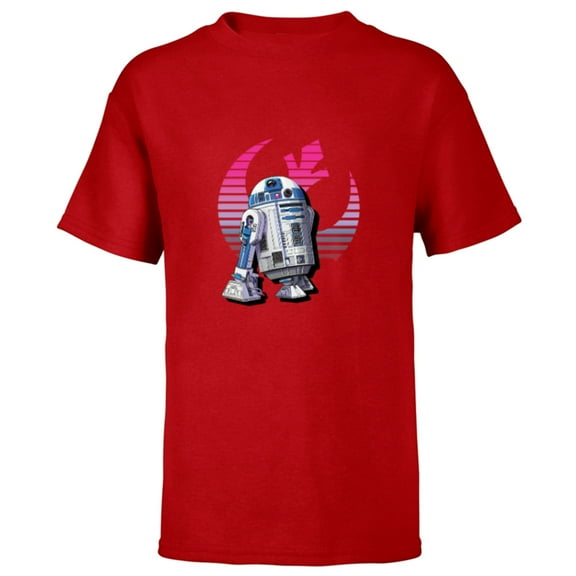 Star Wars R2-D2 Astromech Droid Rebel Alliance Starbird- Short Sleeve T-Shirt for Kids - Customized-Red