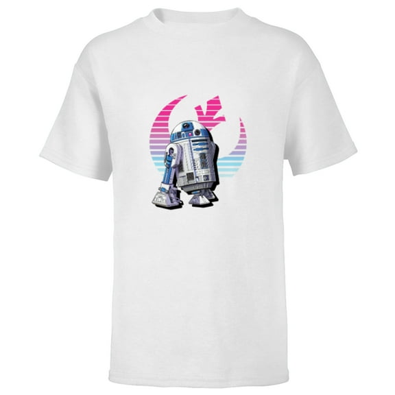 Star Wars R2-D2 Astromech Droid Rebel Alliance Starbird- Short Sleeve T-Shirt for Kids - Customized-White