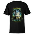 thumbnail image 1 of Star Wars R2-D2 Astromech Droid Rock & Roll- Short Sleeve T-Shirt for Kids - Customized-Black, 1 of 5
