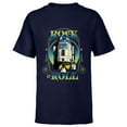 thumbnail image 1 of Star Wars R2-D2 Astromech Droid Rock & Roll- Short Sleeve T-Shirt for Kids - Customized-Navy, 1 of 5
