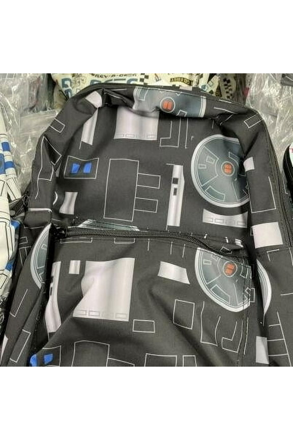 R2-D2 Black Droid Allover Print Large Backpack 16 Official Licensed - New with box/tags