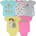 thumbnail image 1 of Star Wars R2-D2 Chewbacca Princess Leia Infant Baby Girls 5 Pack Bodysuits Newborn to Infant, 1 of 5
