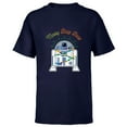 thumbnail image 1 of Star Wars R2-D2 Droid Cute Christmas Holiday Merry Beep Boop - Short Sleeve T-Shirt for Kids - Customized-Navy, 1 of 5