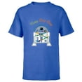thumbnail image 1 of Star Wars R2-D2 Droid Cute Christmas Holiday Merry Beep Boop - Short Sleeve T-Shirt for Kids - Customized-Royal, 1 of 5