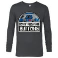 thumbnail image 1 of Star Wars R2-D2 Droid Don't Push My Buttons - Long Sleeve T-Shirt for Men - Customized-Charcoal Heather, 1 of 2