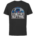 thumbnail image 1 of Star Wars R2-D2 Droid Don't Push My Buttons - Short Sleeve Cotton T-Shirt for Adults - Customized-Black, 1 of 5