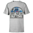 thumbnail image 1 of Star Wars R2-D2 Droid Don't Push My Buttons - Short Sleeve T-Shirt for Kids - Customized-Athletic Heather, 1 of 5