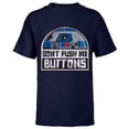 thumbnail image 1 of Star Wars R2-D2 Droid Don't Push My Buttons - Short Sleeve T-Shirt for Kids - Customized-Navy, 1 of 5