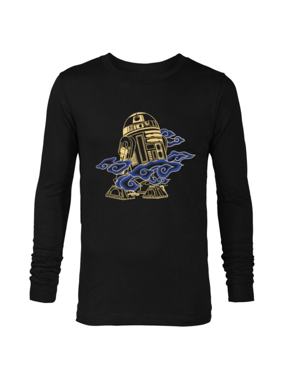 R2-D2 Droid In the Clouds - Long Sleeve T-Shirt for Men - Customized-Black