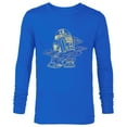 thumbnail image 1 of Star Wars R2-D2 Droid In the Clouds - Long Sleeve T-Shirt for Men - Customized-Royal, 1 of 5