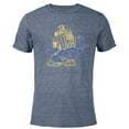 thumbnail image 1 of Star Wars R2-D2 Droid In the Clouds - Short Sleeve Blended T-Shirt for Adults - Customized-Navy Heather, 1 of 5