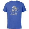 thumbnail image 1 of Star Wars R2-D2 Droid In the Clouds - Short Sleeve Cotton T-Shirt for Adults - Customized-Royal Heather, 1 of 5