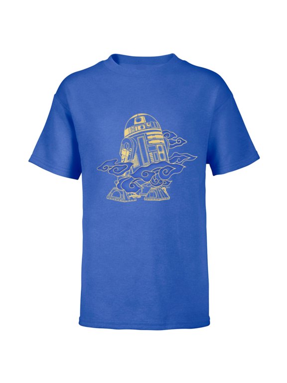 R2-D2 Droid In the Clouds - Short Sleeve T-Shirt for Kids - Customized-Royal