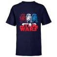 thumbnail image 1 of Star Wars R2-D2 Droid + Logo in Red White & Blue USA America - Short Sleeve T-Shirt for Kids - Customized-Navy, 1 of 5