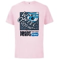 thumbnail image 1 of Star Wars R2-D2 Droids Have More Fun - Short Sleeve Cotton T-Shirt for Adults - Customized-Soft Pink, 1 of 5