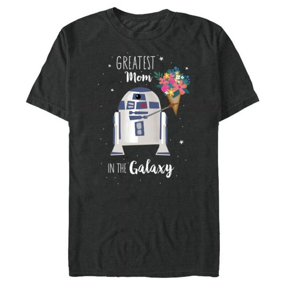 Star Wars R2-D2 Greatest Mom in the Galaxy Mother's Day - Short Sleeve Blended T-Shirt for Adults - Customized-Dark Heather