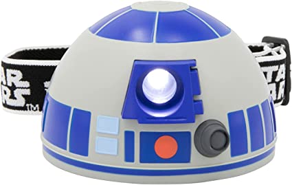 Star Wars R2-D2 Head Torch with Droid Sounds, Officially Licensed Disney  Star Wars Headlamp Flashlight