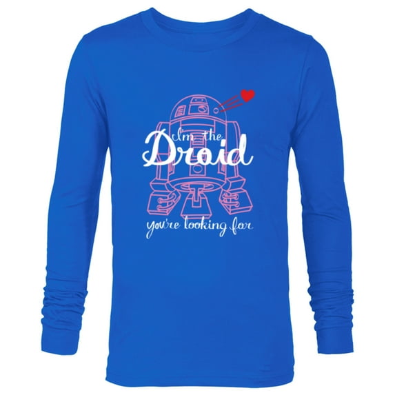 Star Wars R2-D2 I’m the Droid You’re Looking For Valentine - Long Sleeve T-Shirt for Men - Customized-Navy
