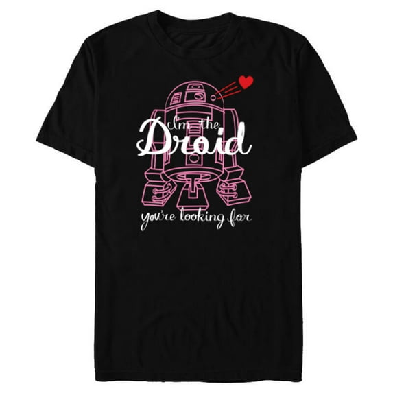 Star Wars R2-D2 I’m the Droid You’re Looking For Valentine - Short Sleeve Blended T-Shirt for Adults - Customized-Black