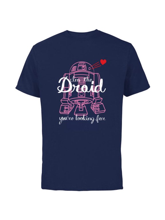 R2-D2 I’m the Droid You’re Looking For Valentine - Short Sleeve Cotton T-Shirt for Adults - Customized-Navy
