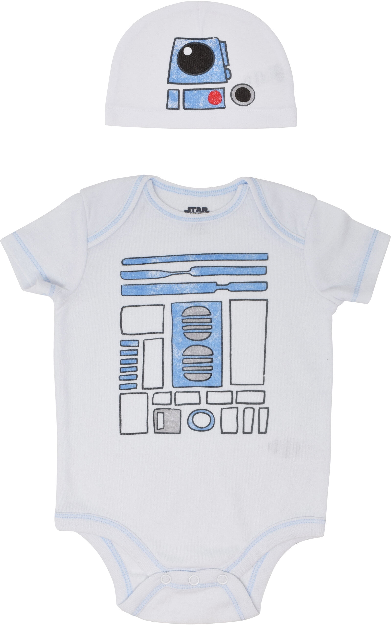 Star Wars R2-D2 Infant Baby Boys Bodysuit and Hat Set Newborn to Infant ...
