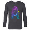 thumbnail image 1 of Star Wars R2-D2 Neon Gradient - Long Sleeve T-Shirt for Men - Customized-Charcoal Heather, 1 of 5