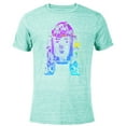 thumbnail image 1 of Star Wars R2-D2 Neon Gradient - Short Sleeve Blended T-Shirt for Adults - Customized-Ocean Blue, 1 of 5