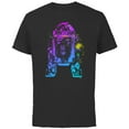 thumbnail image 1 of Star Wars R2-D2 Neon Gradient - Short Sleeve Cotton T-Shirt for Adults - Customized-Black, 1 of 5