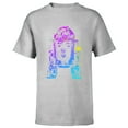 thumbnail image 1 of Star Wars R2-D2 Neon Gradient - Short Sleeve T-Shirt for Kids - Customized-Athletic Heather, 1 of 5
