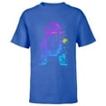 thumbnail image 1 of Star Wars R2-D2 Neon Gradient - Short Sleeve T-Shirt for Kids - Customized-Royal, 1 of 5