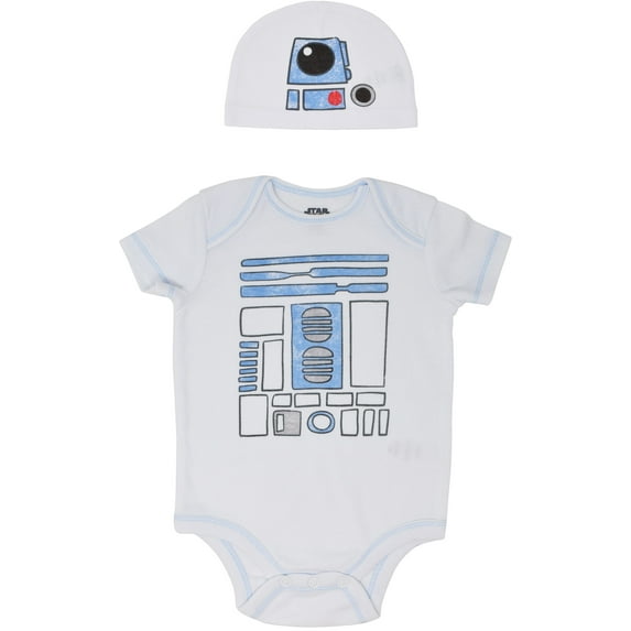 Star Wars R2-D2 Newborn Baby Boys Bodysuit and Hat Set Newborn to Infant