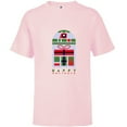 thumbnail image 1 of Star Wars R2-D2 Nordic Print Happy Holidays Christmas - Short Sleeve T-Shirt for Kids - Customized-Soft Pink, 1 of 5