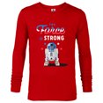thumbnail image 1 of Star Wars R2-D2 The Force is Strong Americana - Long Sleeve T-Shirt for Men - Customized-New Red, 1 of 5