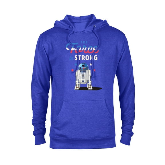 Star Wars R2-D2 The Force is Strong Americana - Pullover Hoodie for Adults - Customized-Royal