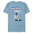 thumbnail image 1 of Star Wars R2-D2 The Force is Strong Americana - Short Sleeve Blended T-Shirt for Adults - Customized-Ocean Blue, 1 of 5