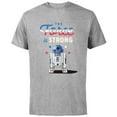 thumbnail image 1 of Star Wars R2-D2 The Force is Strong Americana - Short Sleeve Cotton T-Shirt for Adults - Customized-Athletic Heather, 1 of 5